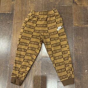 Nike Kids Brown 'Just Do It' Joggers